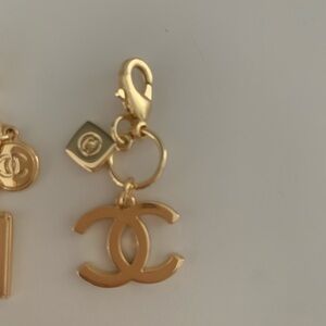 Chanel Gold Logo 2023 holiday  Charm